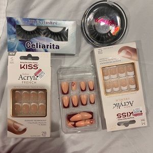 Kiss press on nails and lashes